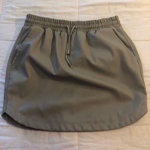 Light grey pleather skirt